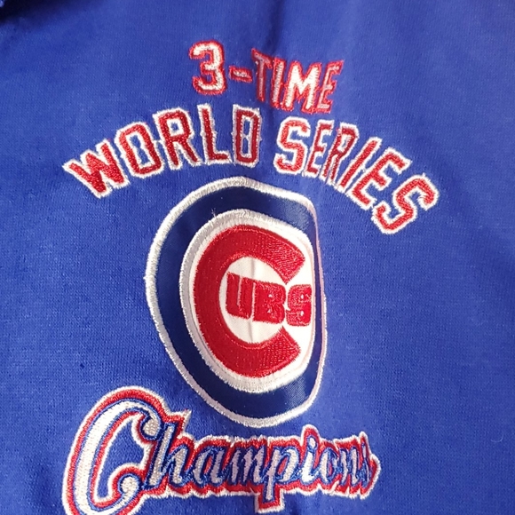 Chicago Cubs 3 time world series champion red, white and blue  jacket. - Picture 2 of 6